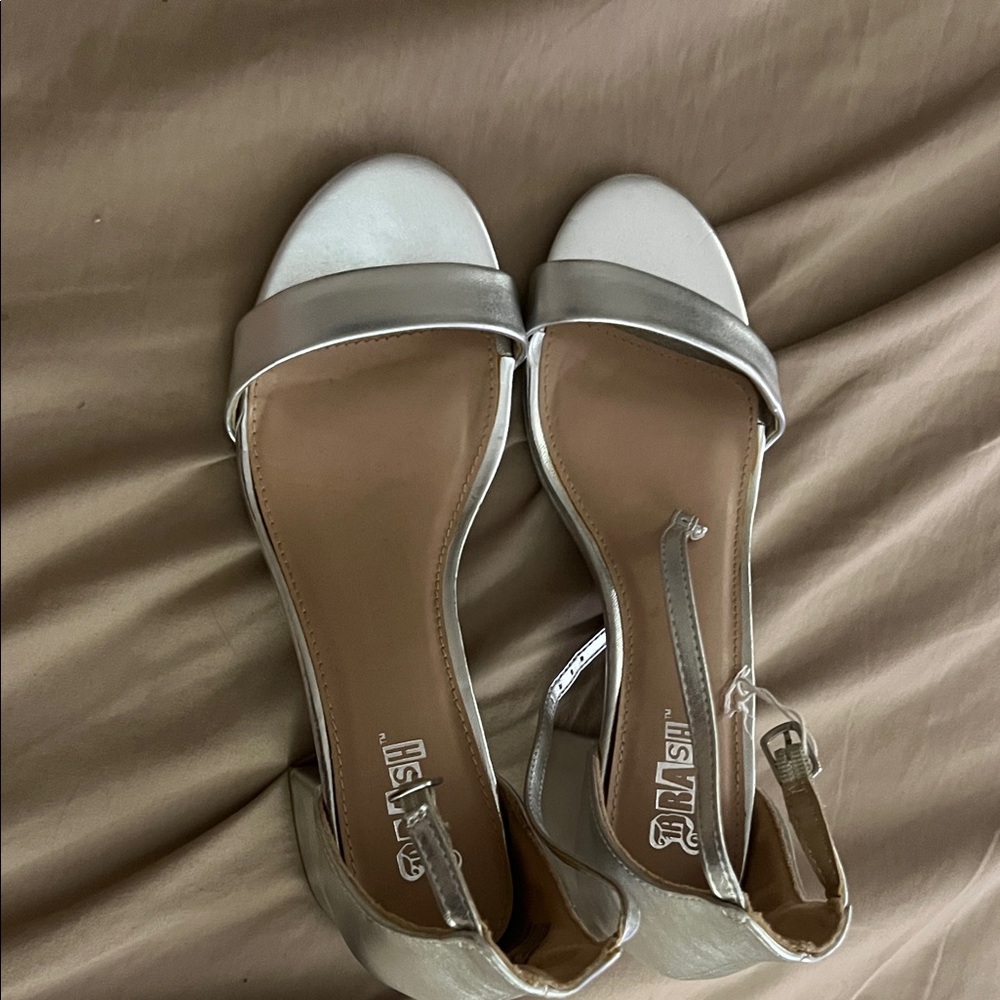 Brash Silver and White Sandals